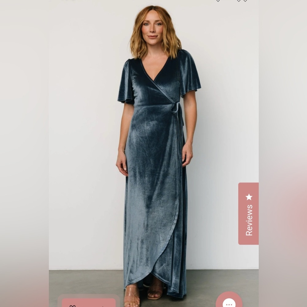 NWT BalticBorn Katelyn Velvet Maxi Wrap Dress size XXXL